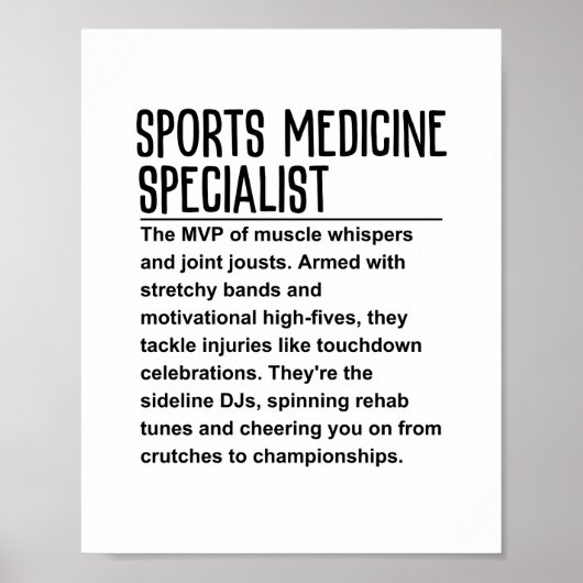 Sportmediziner Poster (Vorne)