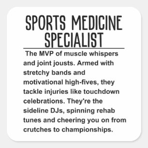 Sportmediziner Quadratischer Aufkleber