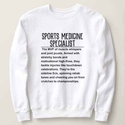 Sportmediziner Sweatshirt (Design vorne)