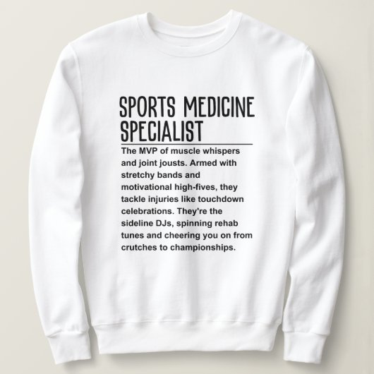 Sportmediziner Sweatshirt (Design vorne)