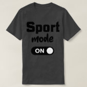 Sportmodus auf schwarz T-Shirt (Design vorne)
