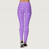 Sportmotiv Sterne Symbol Muster lilac Leggings (Rückseite)