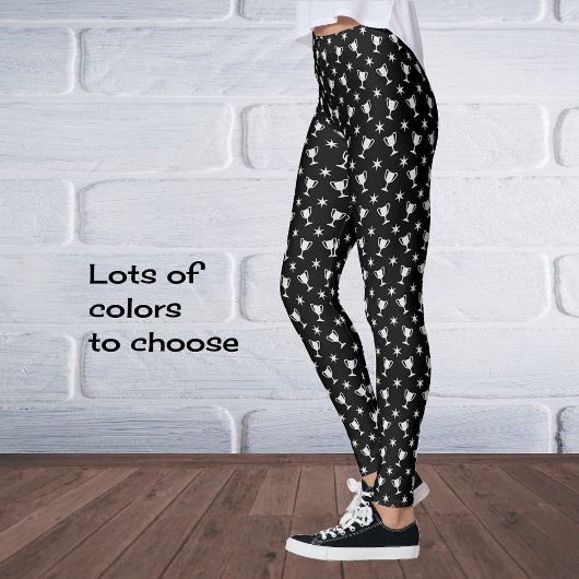 Sportmotiv Sterne Symbol Schwarz Leggings