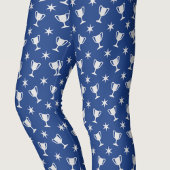 Sportmotiv Trophäen Sterne Symbol blau Leggings