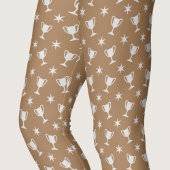 Sportmotiv Trophäen Sterne Symbol braune Muster Leggings
