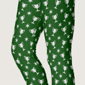 Sportmotiv Trophäen Sterne Symbol Muster grün Leggings