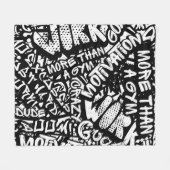 Sportmotivation: Graffiti Abstrakt. Fleecedecke (Vorderseite (Horizontal))