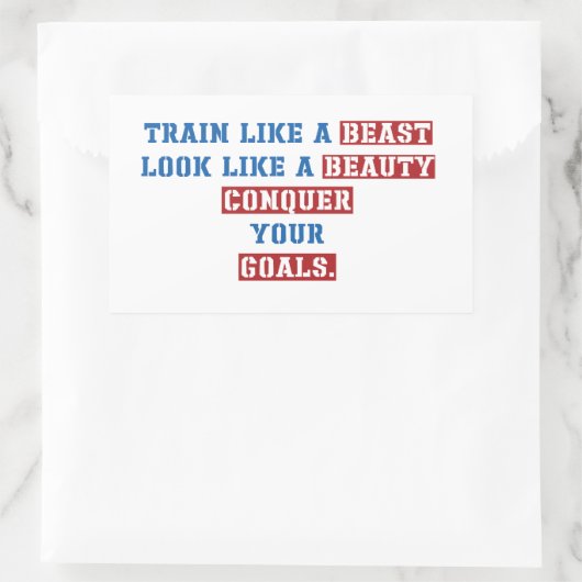 Sportmotivationsofferten Rechteckiger Aufkleber (Tasche)