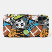 Sportmuster mit Bällen Case-Mate iPhone Hülle (Rückseite (Horizontal))