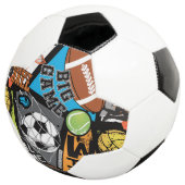 Sportmuster mit Bällen Fußball (Dreiviertel)