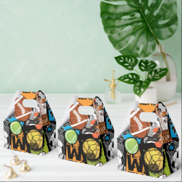 Sportmuster mit Bällen Geschenkschachtel