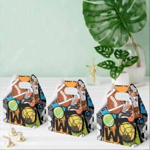 Sportmuster mit Bällen Geschenkschachtel