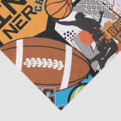 Sportmuster mit Bällen Seidenpapier (Detail)