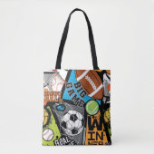 Sportmuster mit Bällen Tasche (Vorderseite)