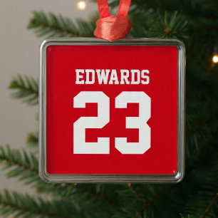 Sportnummer mit Namen Ornament Aus Metall