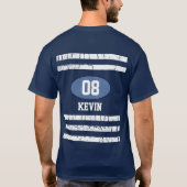 Sportnummer und Name T-Shirt (Rückseite)