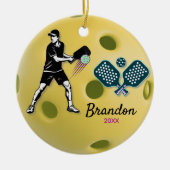 Sportpaddel für Pickleball-Spieler Keramik Ornament (Vorne)