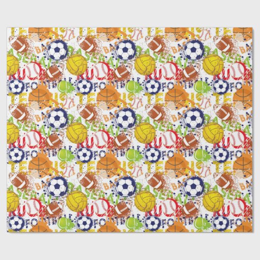 Sportpapier Geschenkpapier (Flach)