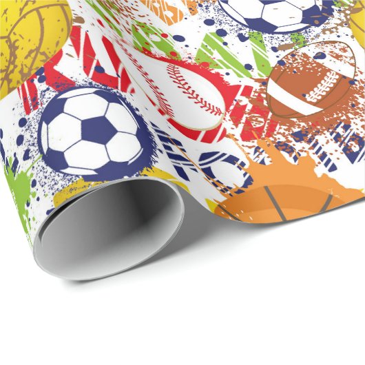 Sportpapier Geschenkpapier (Rolleneckpunkt)