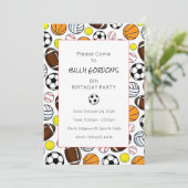 Sportparty Kinder Bunte Fußball-Spaß Einladung (Stehend Vorderseite)