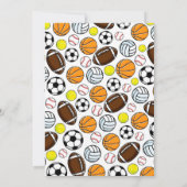 Sportparty Kinder Bunte Fußball-Spaß Einladung (Rückseite)