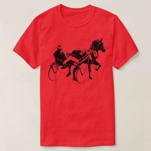 Sportpferde Race Harness Racing Geschenk T-Shirt (Design vorne)