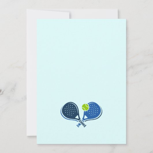 Sportpickleball Geburtstagsparty Einladung (Rückseite)