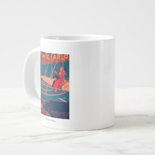 Sportplakat der Luftfahrt Jumbo-Tasse