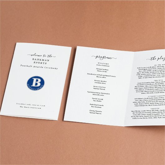 Sportpreis Bankett Fußball Softball Programm Flyer