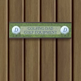 Sportraum Golf Equipment Locker Golfer Vater Türschild