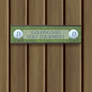 Sportraum Golf Equipment Locker Golfer Vater Türschild