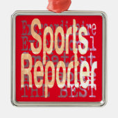 Sportreporter Ornament Aus Metall (Vorne)