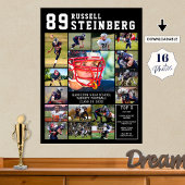 Sports 16 Photo Collage Senior Night Poster
