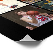 Sports 30 Photo Collage Player Name Number Poster (Ecke)
