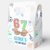 Sports 6 7 Meme Trend Six Seven Birthday Party Geschenkschachtel (Geöffnet)