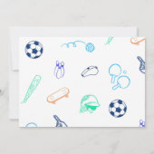 Sports 6 7 Meme Trend Six Seven Birthday Photo Einladung (Rückseite)