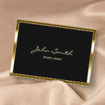 Sports Agent Modernes Gold Gerahmt Beruflich Visitenkarte<br><div class="desc">Golden Border Sports Agent Business Card.</div>