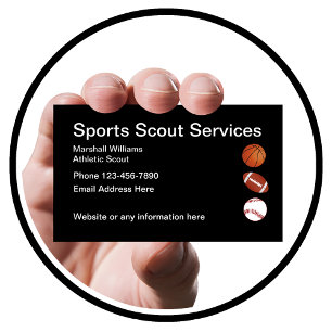Sports Athletik-Scout Einfaches Layout Visitenkarte