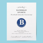 Sports Award Banquet Football Softball Flyer<br><div class="desc">Dieser klassische und einfach gestaltete Banquet-Flyer mit Sportpreis ist einfach zu gestalten! Nutzen Sie für Ihre Schule,  Wirtschaft,  Kirche,  Fußball,  Softball,  Baseball,  Fußball,  etc. Liga.</div>