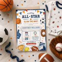 Sports Baby Shower MVP Thema Basketball Fußball