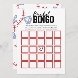 Sports Baseball Homerun Glitter Bridal Shower Game Einladung