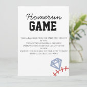 Sports Baseball Homerun Glitter Bridal Shower Game Einladung (Stehend Vorderseite)