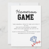 Sports Baseball Homerun Glitter Bridal Shower Game Einladung (Vorderseite)
