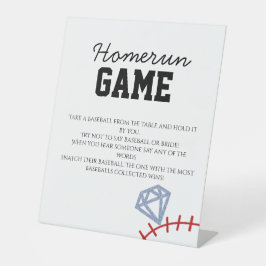Sports Baseball Homerun Glitter Bridal Shower Game Sockelschild