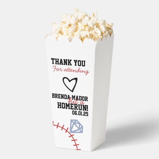 Sports Baseball Homerun Glitter Bridal Shower Geschenkschachtel (Geplatzt)