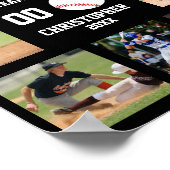 Sports Baseball Kids Photo Collage Poster (Ecke)