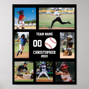 Sports Baseball Kinder Foto Collage Poster