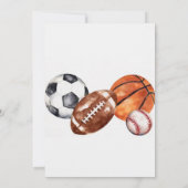 Sports Birthday Einladung (Rückseite)