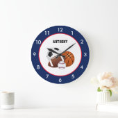 Sports Blue Custom Large Clock Große Wanduhr (Zuhause)