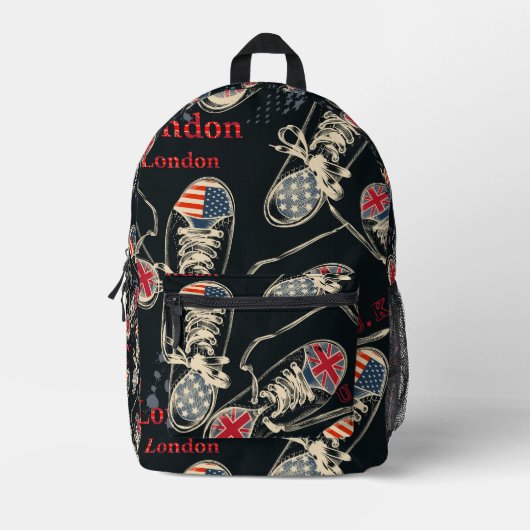 Sports Boots Fashion Pattern  Bedruckter Rucksack (Vorderseite)